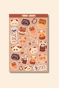 Sticker Sheets: Panda Bakery Sticker Sheet