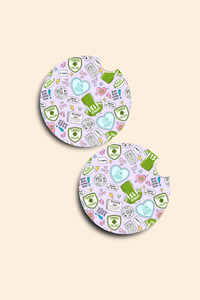 Car Accessories: Binding - 2 Pack Car Coasters
