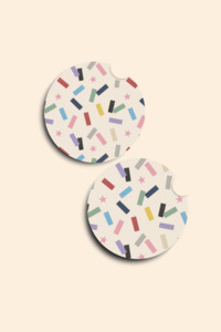 Car Accessories: Eras Confetti Coasters - 2 Pack
