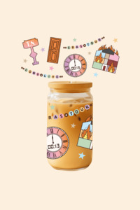 For The Swifties: Eras Countdown Glass Tumbler