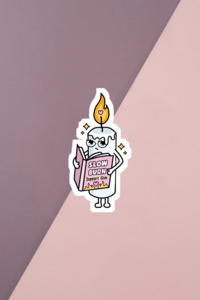 Bookish Babes: Slow Burn Candle Sticker