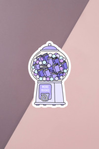 Bookish Babes: Books Gacha Sticker