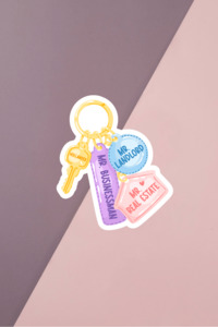 Heated Rivalry Inspired Stickers: HR Keys Sticker