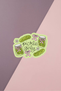 Pickle Girly Sticker