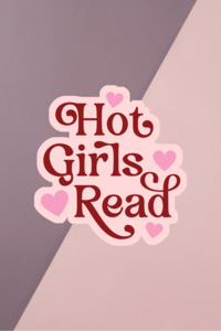 Bookish Stickers: Hot Girls Read Hearts Sticker