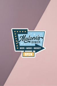 Malone's Diner Sticker