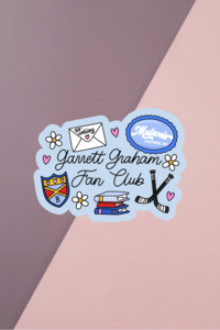Off Campus Stickers: Garrett Fan Club Sticker