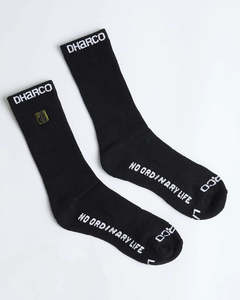 DHaRCO CREW SOCKS | BLACK L/XL