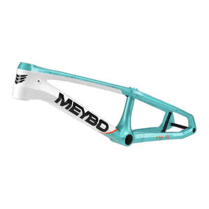 Meybo 2026 HSX Carbon Bmx Race Frame Matte White/Orange/Teal