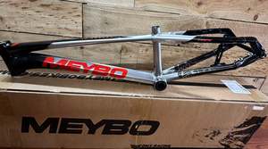 Race Bikes: *USED* MEYBO 2025 HSX ALLOY BMX RACE FRAME - BLACK/RED/GREY - EXPERT XL