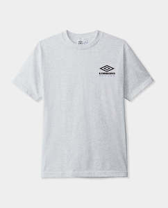 Short Sleeve Tees: Butter Goods x Umbro - Lines T-Shirt - Ash