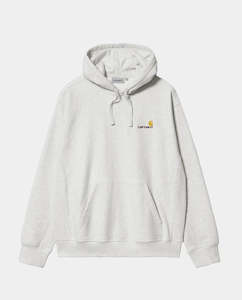 Hoodies: Carhartt WIP - Hooded American Script Sweat - Ash Heather