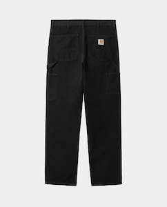 Pants Joggers: Carhartt WIP - Single Knee Pant - Black Aged Canvas