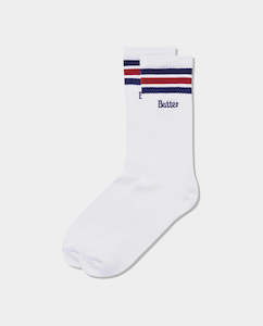 Butter Goods - Stripe Socks - White