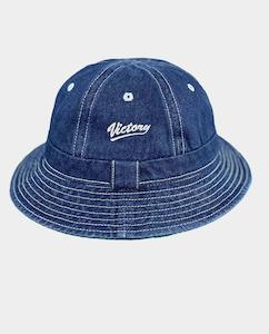 Bucket Hats: Vic - Player Denim Bucket Hat - Blue