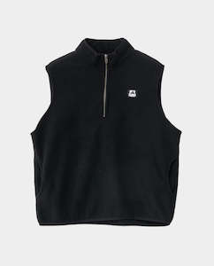 XLarge - 1/2 Zip Vest - Black