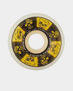 Wheels: Bones - X-Formula V6 Widecut 99a 54mm Wheel - Black/Gold