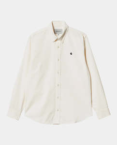 Shirts: Carhartt WIP - Madison Fine Cord Shirt - Wax/Black