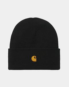Carhartt WIP - Chase Beanie - Black / Gold