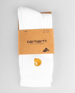 Socks: Carhartt - Chase Socks - White / Gold
