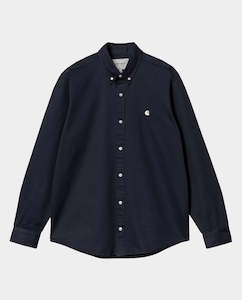 Shirts: Carhartt WIP - L/S Madison Shirt - Dark Navy/Wax