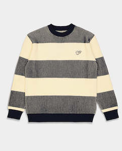 Jerseys: The Loose Company - Pssst Knitted Sweater - Navy/White