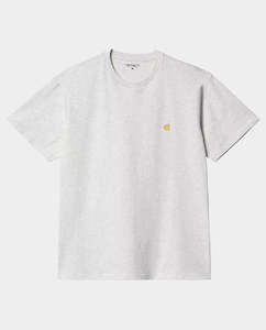 Carhartt: Carhartt WIP - Chase T-Shirt - Ash Heather/Gold