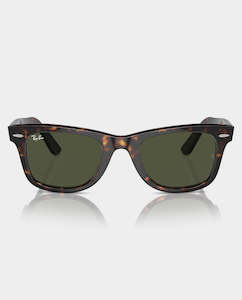 Polarized Sunglasses Eyewear: Ray-Ban - Wayfarer Classic - Tortoise with Green Lens