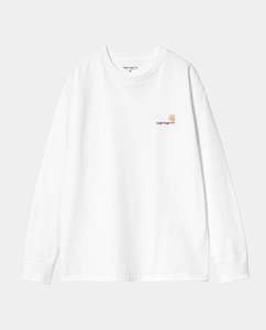 Carhartt WIP - LS American Script T-Shirt - White