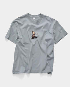 S/Double - Man With Dot Tee - Blue Grey