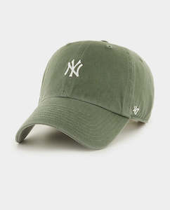 47 Brand - New York Yankees Base Runner Clean Up Hat - Moss/White