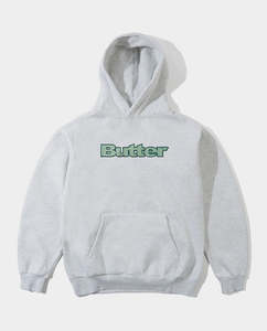 Hoodies: Butter Goods - Textured Logo Pullover Hoodie - Ash
