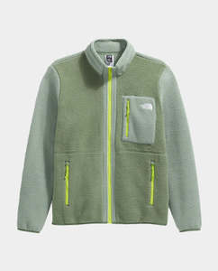 Sale: The North Face - Men's Yumiori Full Zip Fleece - Bark Mist/Slate Moss/Fizz Lime