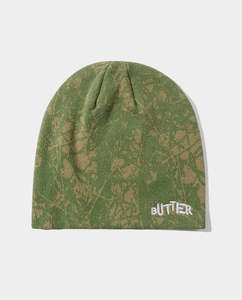 Butter Goods - Woods Camo Skull Beanie - Sage