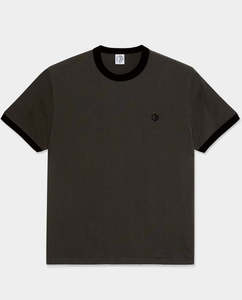Short Sleeve Tees: Polar - Ringer T-Shirt - Dirty Black/Black