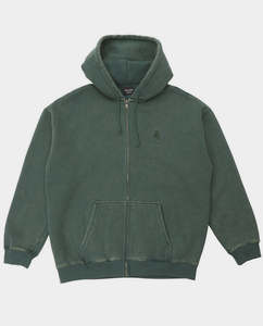 Passport - Solid Workers Zip Hoodie - Forest Green