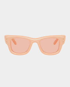 Sale: Ray-Ban - Wayfarer Puffer Sunglasses - Solid Nude with Dark Pink Lens