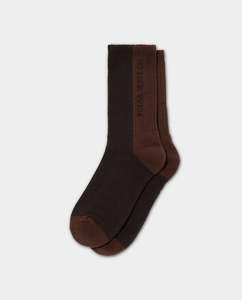 Polar - 50/50 Rib Socks - Brown