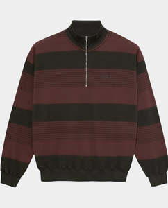 Jerseys: Polar - Surf Half Zip Sweater - Dirty Brown/Chocolate