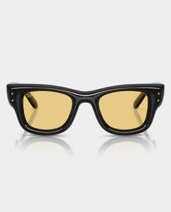 Lifestyle: Ray-Ban x A$AP Rocky - Wayfarer Puffer Sunglasses - Black with Yellow Lens