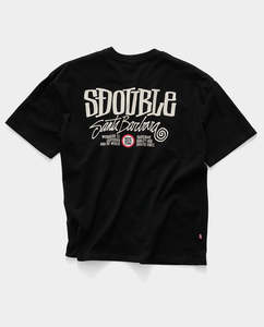 Short Sleeve Tees: S/Double - Trademark T-Shirt - Black