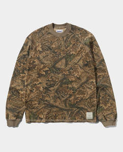 Short Sleeve Tees: Butter Goods - Waffle LS T-Shirt - Forest Camo