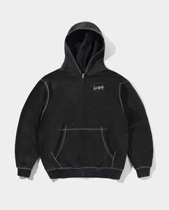 Butter Goods - Trail Stitch Zip-Thru Hoodie - Washed Black