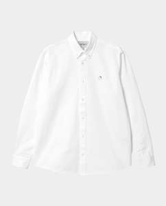 Shirts: Carhartt WIP - Madison Shirt - White/Black