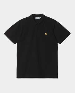 Shirts: Carhartt WIP - Chase Pique Polo - Black/Gold