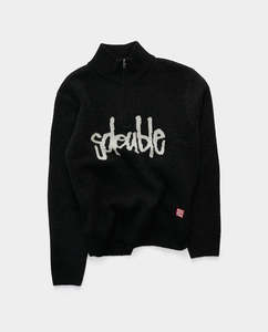 S/Double - Quarter Zip - Black