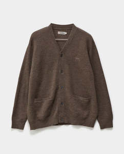 S/Double - Knit Script Cardigan - Chocolate