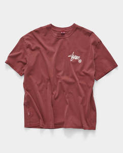 S Double: S/Double - Shawn Script T-Shirt - Pigment Brick Red