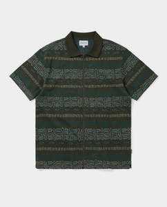 Shirts: Thisisneverthat - Jungle Jacquard Zip Up Top - Olive
