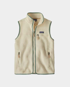 Patagonia - W’s Retro Pile Vest - Natural/Ellwood Green